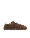 Sapatilhas barefoot de senhora Mustang Free Mia em pele castanha com atacadores