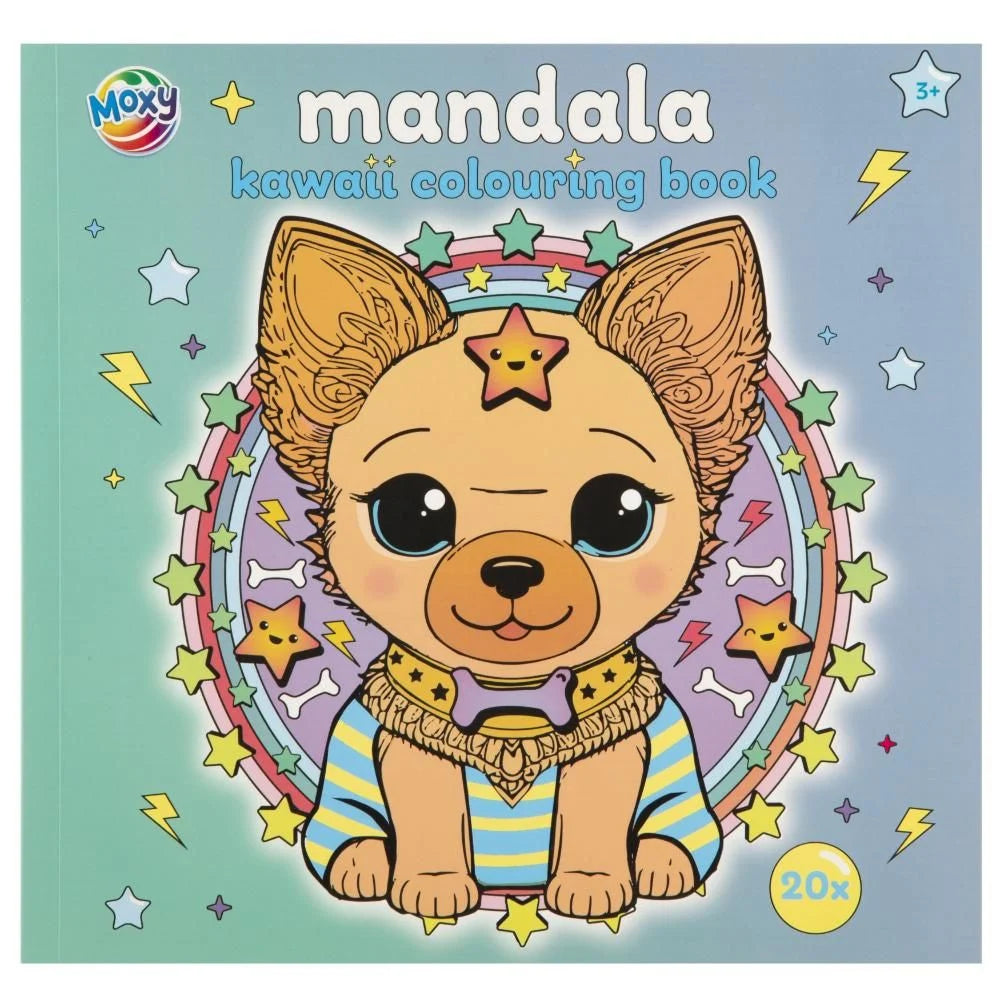 Moxy Livro de colorir Mandala Kawaii