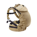 Mochila Neobulle Ajustável ToddlerSize Savane em tom bege, destacando o design ergonómico e os suportes ajustáveis.