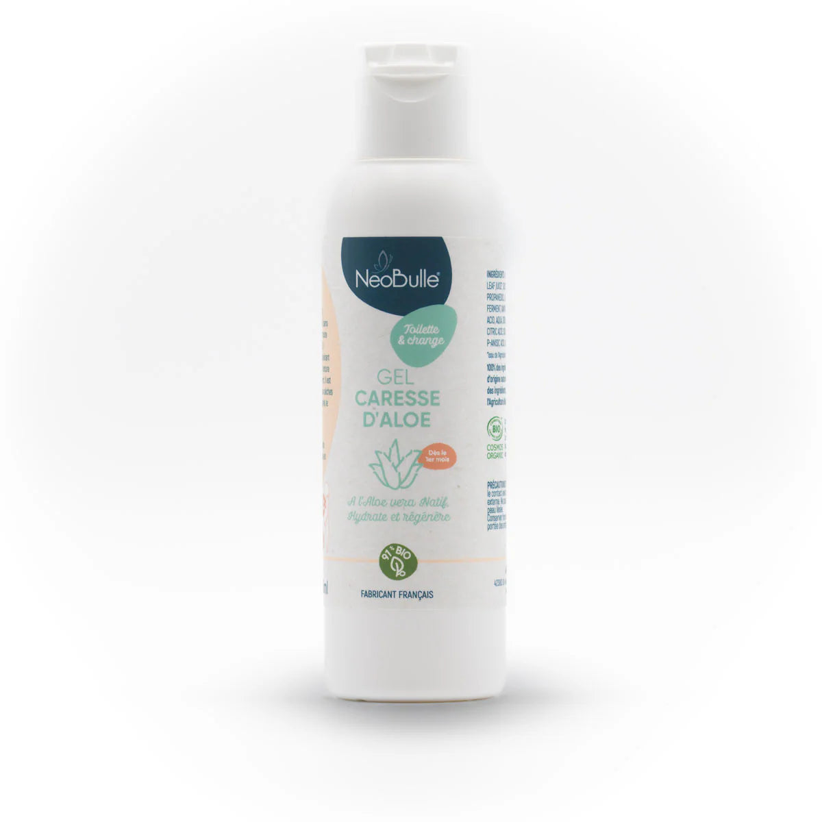 Embalagem do creme hidratante e regenerador de aloé vera Neobulle para bebés e grávidas