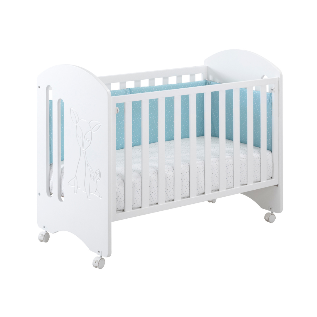 Neusy Berço de bebé 120x60 com lateral rebatível Branco da IKID, fotografia 3