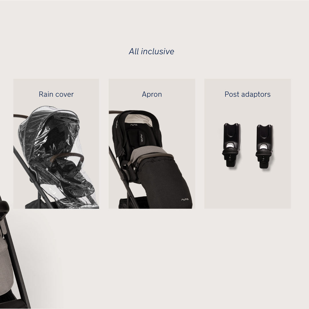 Detalhe do arnês de 5 pontos do carrinho Nuna MIXX NEXT com fecho magnético MagneTech Secure Snap™ em couro ecológico.