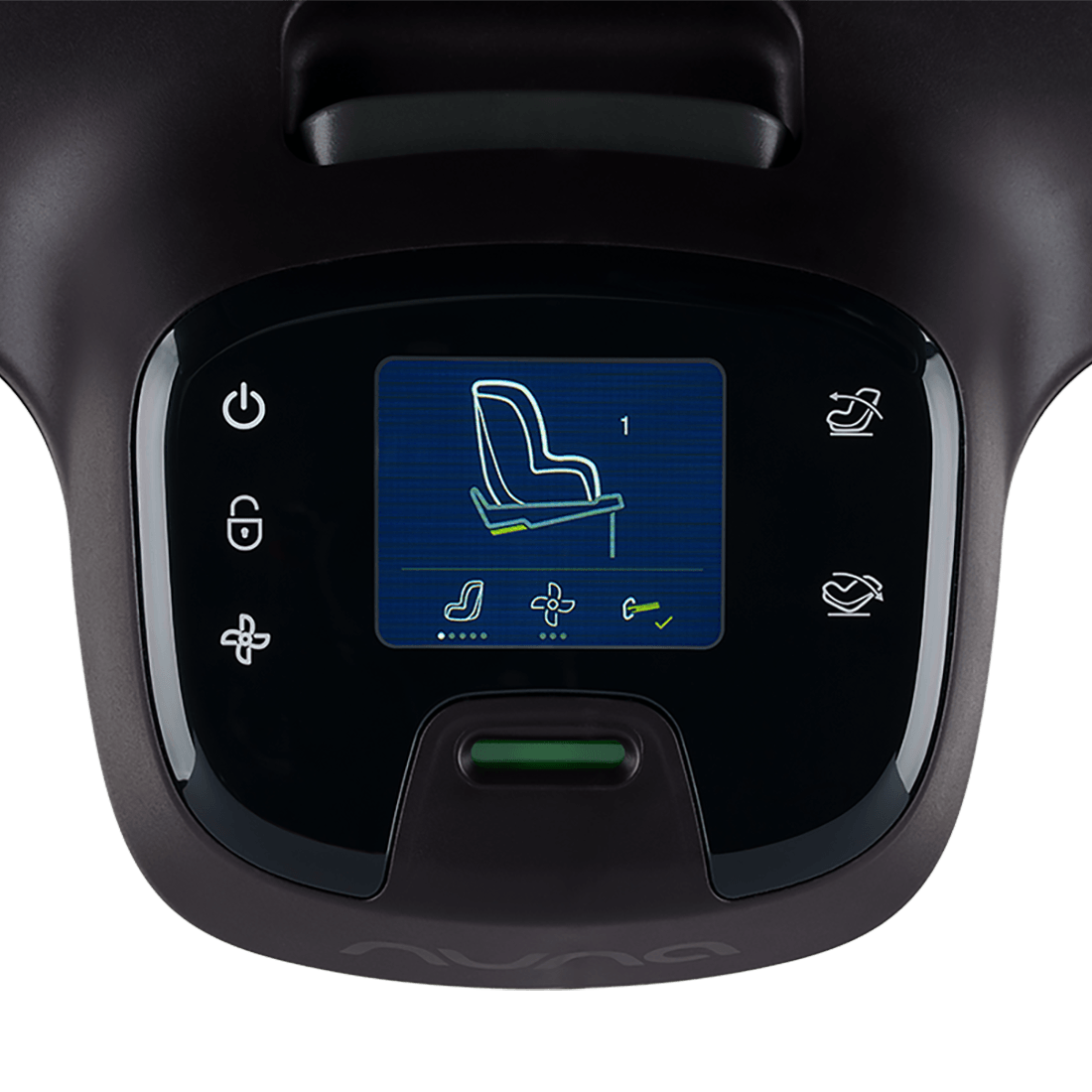 Ecrã de deteção da instalação ISOFIX da cadeira auto Nuna RELX wind