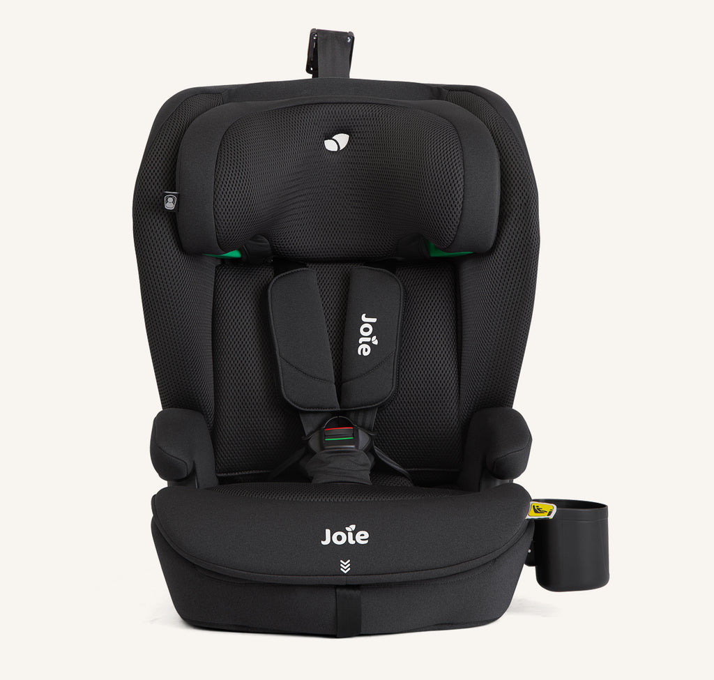Cadeira auto Joie i-Irvana MAX em preto (Mercury), vista frontal.