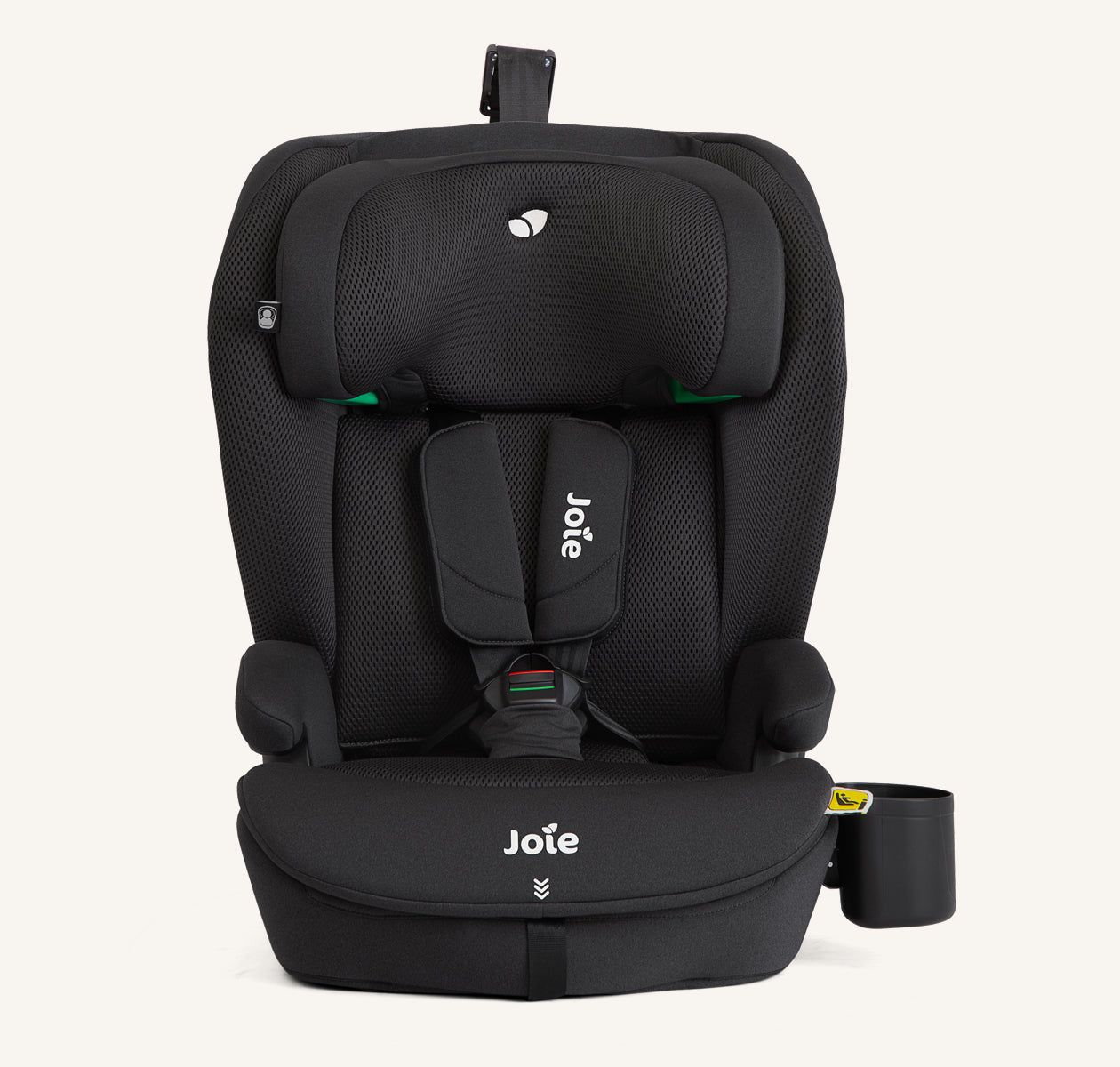 Cadeira auto Joie i-Irvana MAX em preto (Mercury), vista frontal.