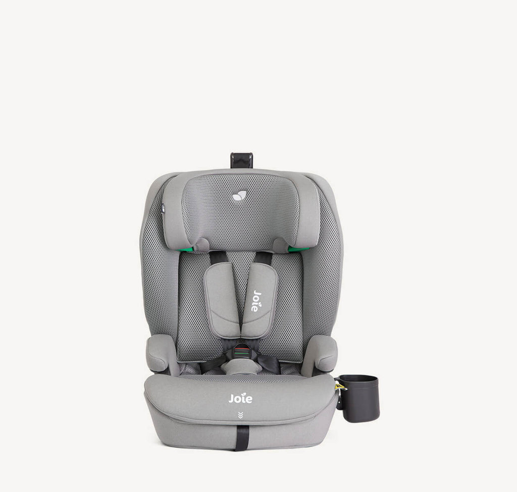 Cadeira auto Joie i-Irvana MAX em cinzento claro (Quartz), vista frontal.