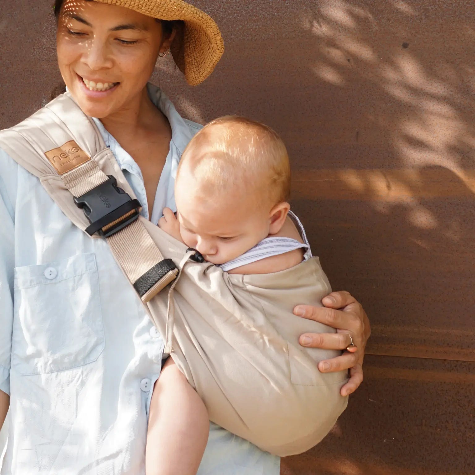Pouch Sling Neko Up and Down - Pebble