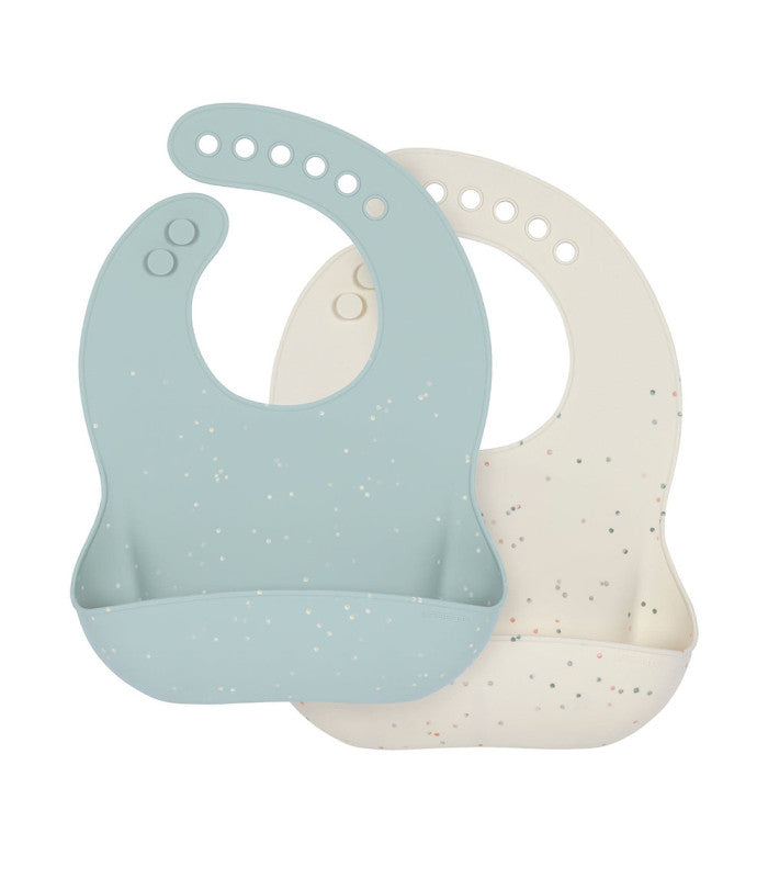 Lassig Set de 2 baberos de silicona