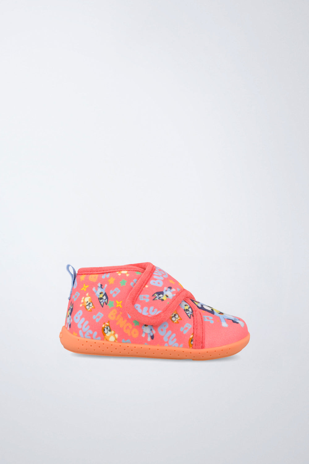 Pantufas Garvalín Bluey coral com fecho em velcro para criança
