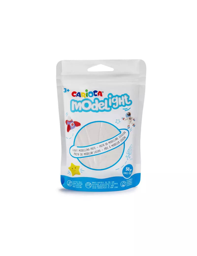 CARIOCA Massa de modelar super leve branca 50gr