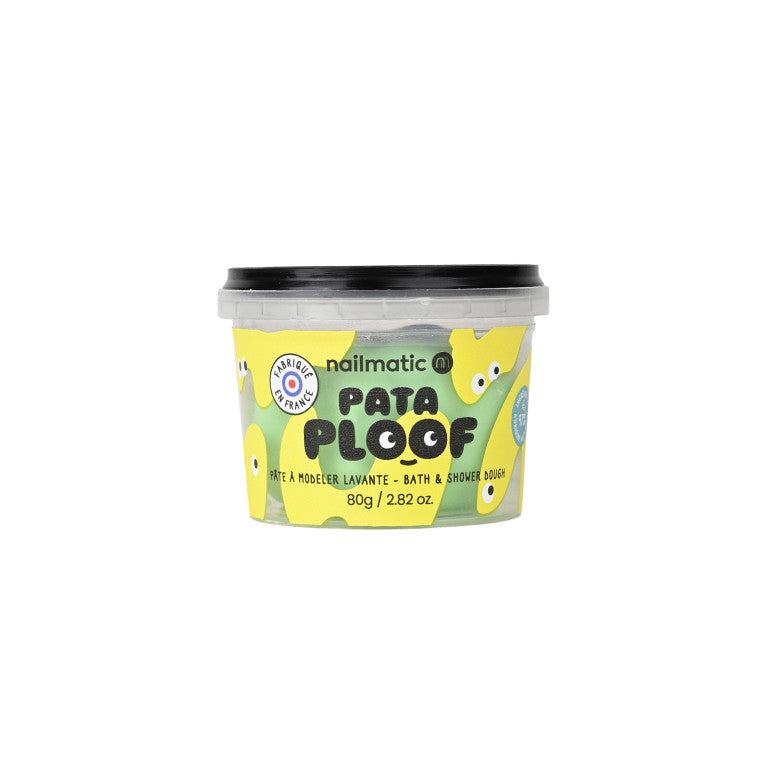Embalagem da massa de modelar lavante PataPloof na cor verde.