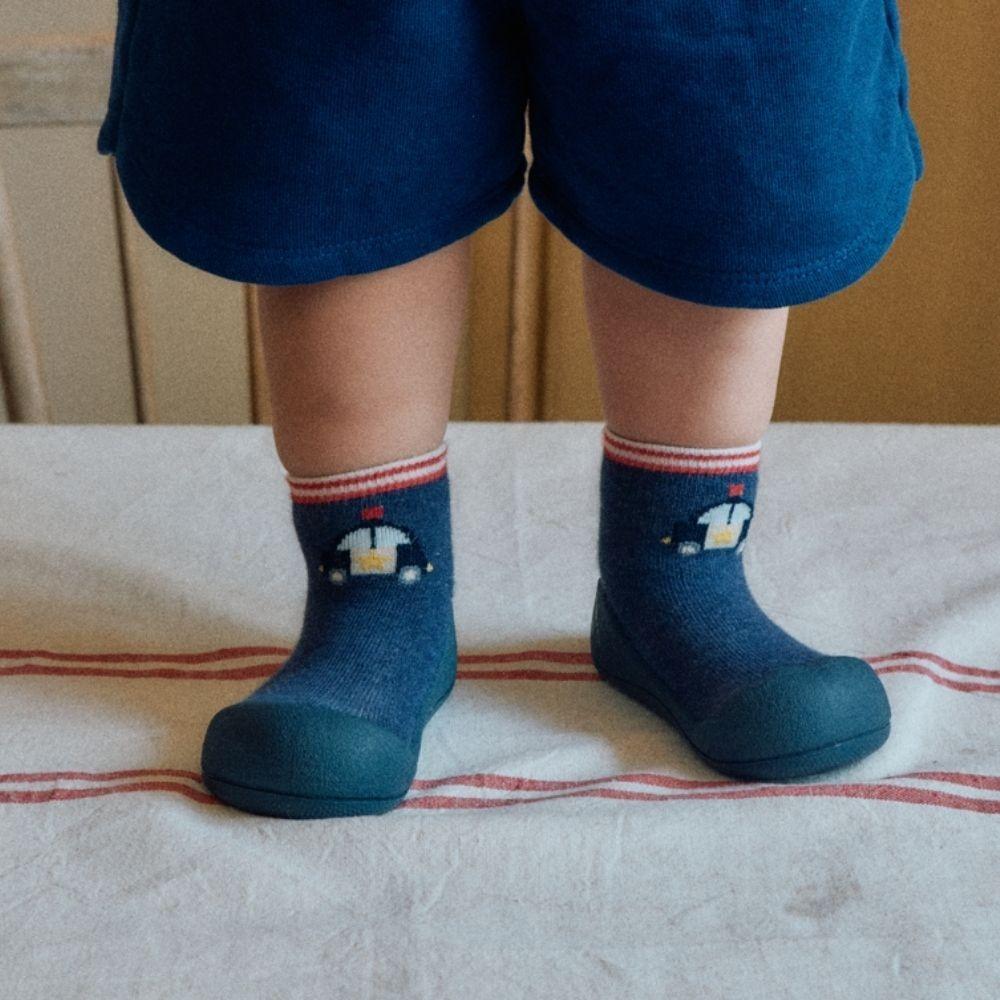 Attipas Police Navy, calçado barefoot para bebé