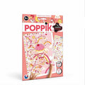 Embalagem do Poppik Poster com Autocolantes Unicórnios, mostrando o design principal, mais de 150 autocolantes e a indicação de idade 5+.
