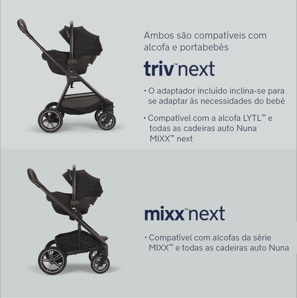 Nuna DUO / TRIO carrinho de passeio compacto Reversível TRIV NEXT biscotti