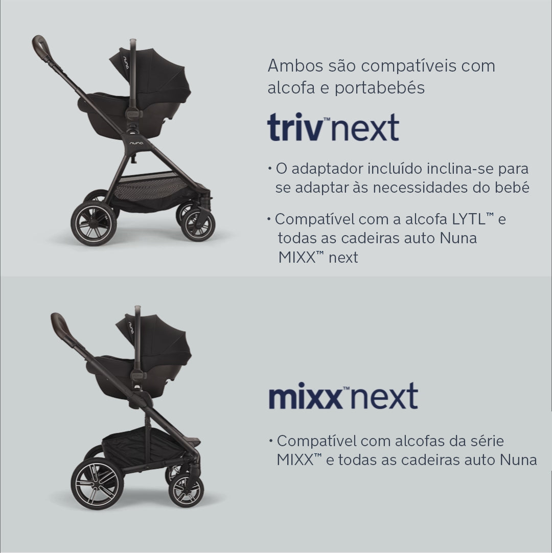Nuna DUO / TRIO carrinho de passeio compacto Reversível TRIV NEXT biscotti