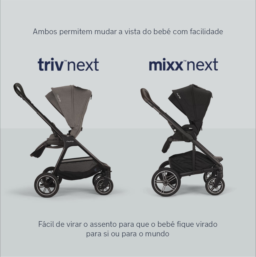 Nuna DUO / TRIO carrinho de passeio compacto Reversível TRIV NEXT biscotti