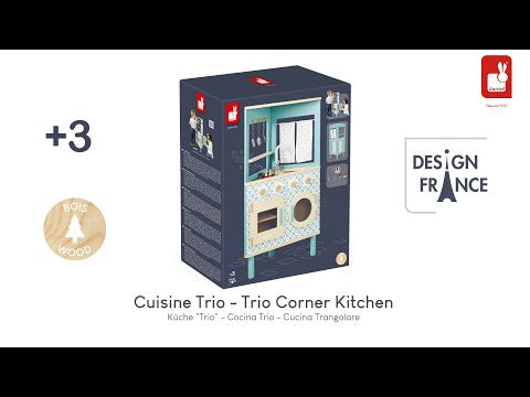 Cocina triangular Janod en azul