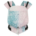 Mochila Hoppediz Ajustável BabySize Primeo Jaipur Cream exibida de frente, mostrando o design detalhado e acolchoado.