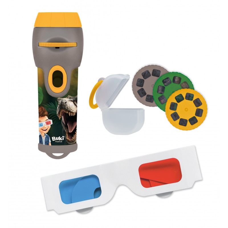 Buki Mini Projector with 24 images and 3D glasses - Dinosaurs