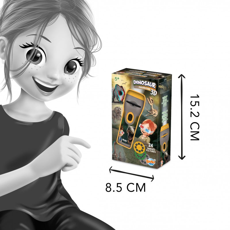 Buki Mini Projector with 24 images and 3D glasses - Dinosaurs