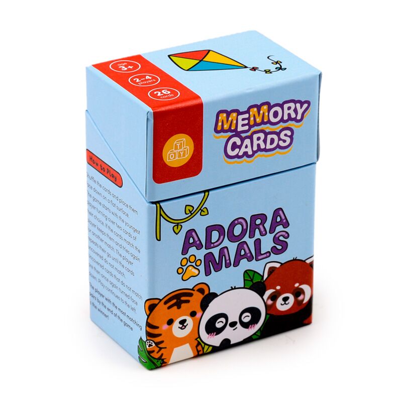 Caixa do jogo de memória Adoramals Selvagem da Puckator, mostrando o design da caixa e o nome do jogo.