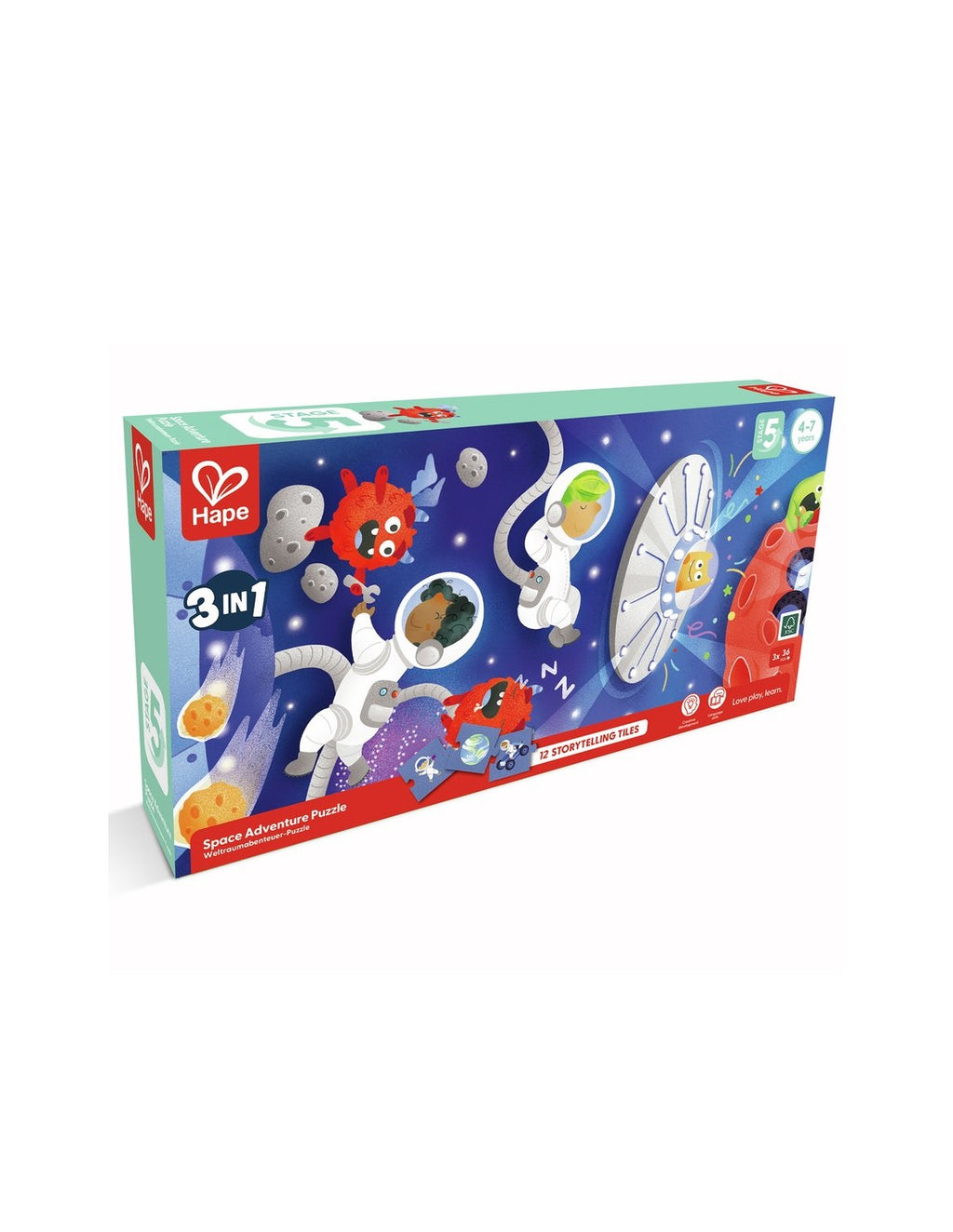 Hape Puzzle Espaço 3 em 1