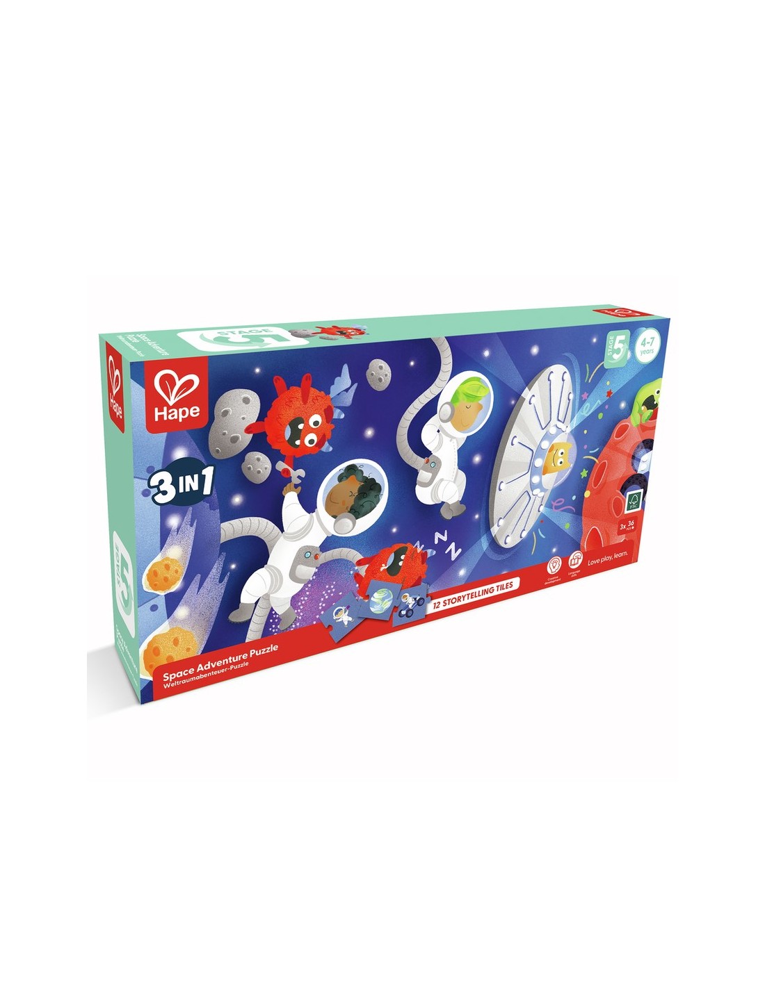 Hape Puzzle Espaço 3 em 1