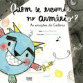 Capa do livro infantil "Quem Se Esconde no Armário?", com ilustração de um monstro azul sorridente e segurando uma chave amarela.