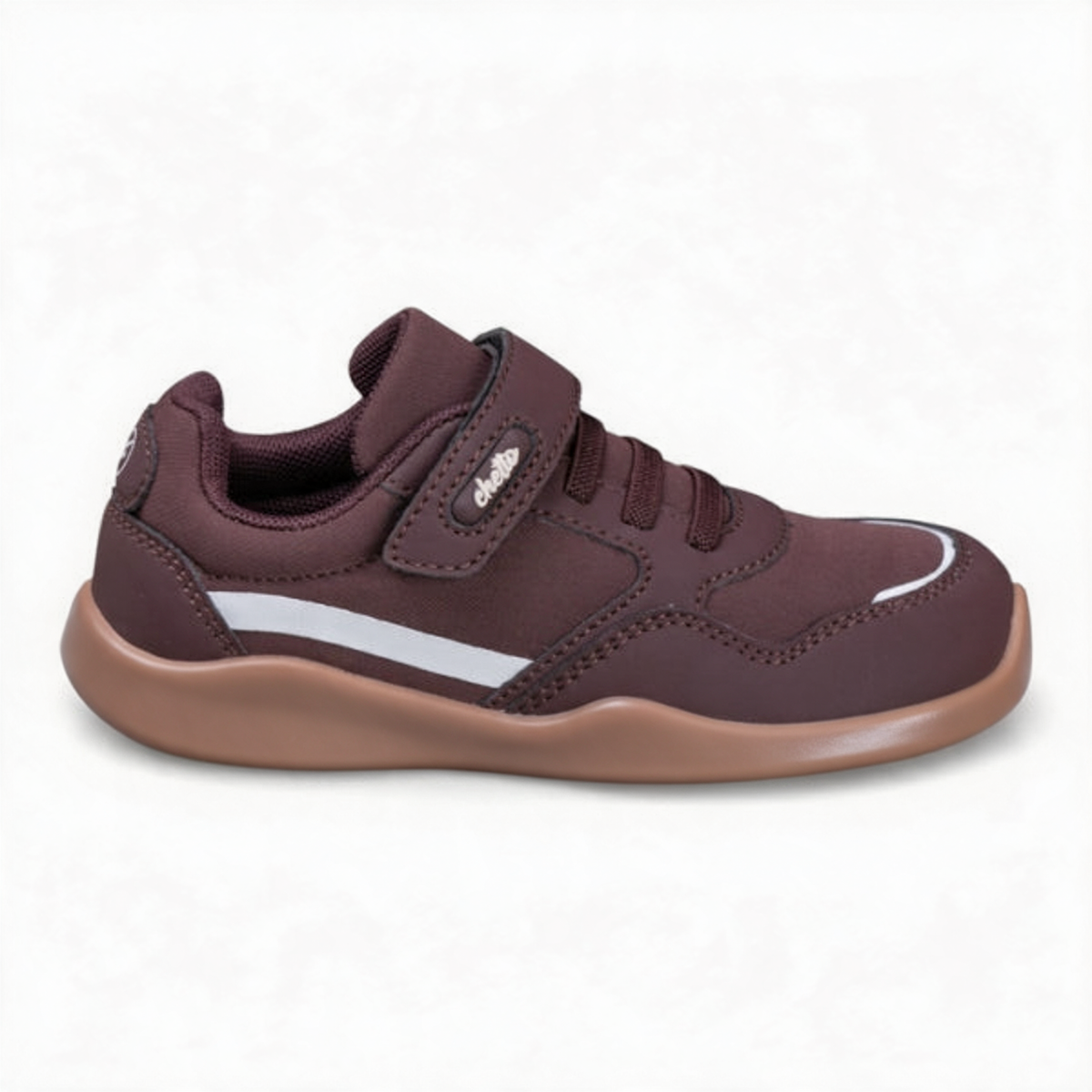 Chetto Barefoot Sapatilha Repelente à água Marron, vista lateral com sola lisa