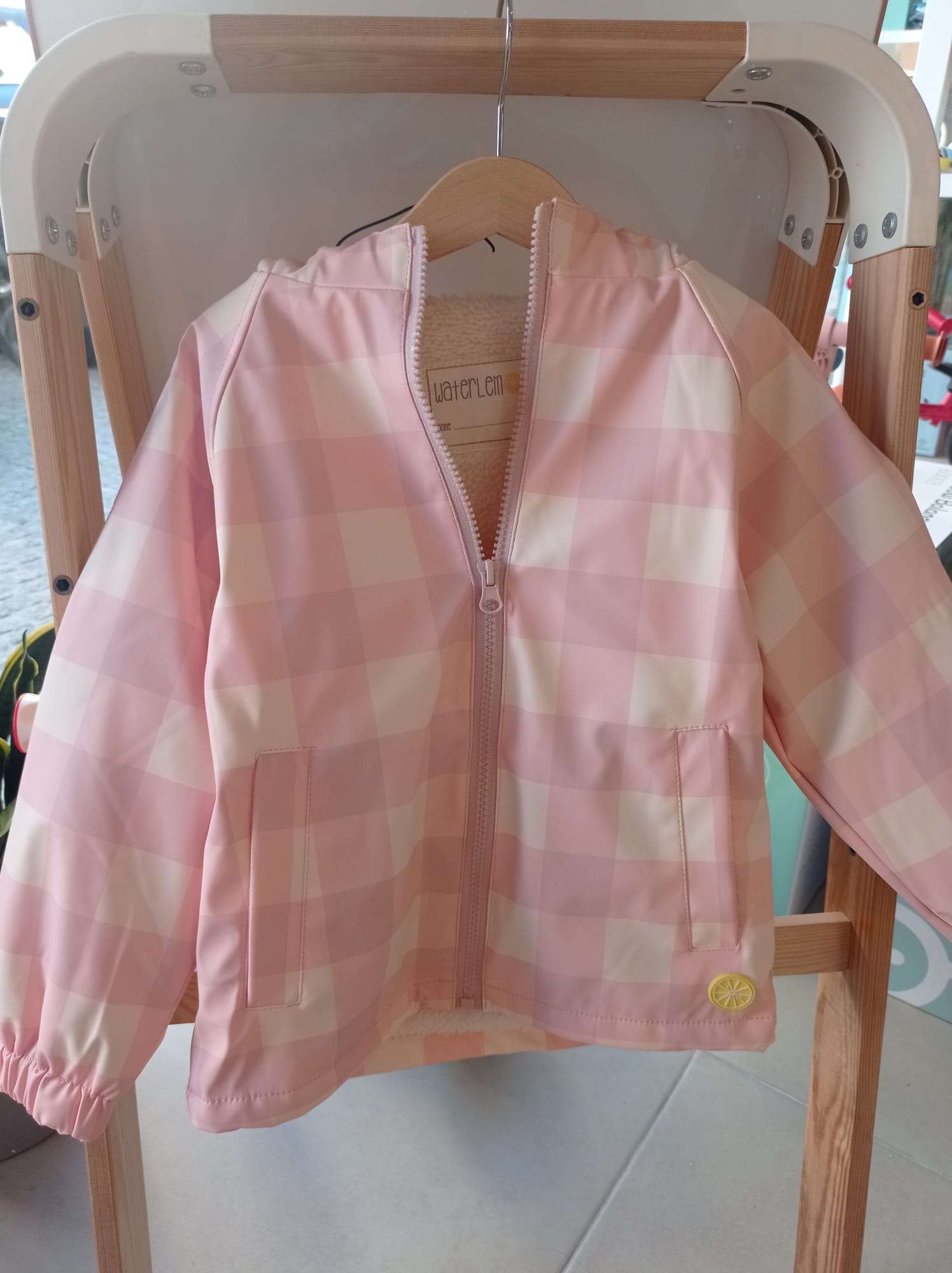 Waterlemon Casaco polar impermeável  Xadrez rosa 3 a 10 anos