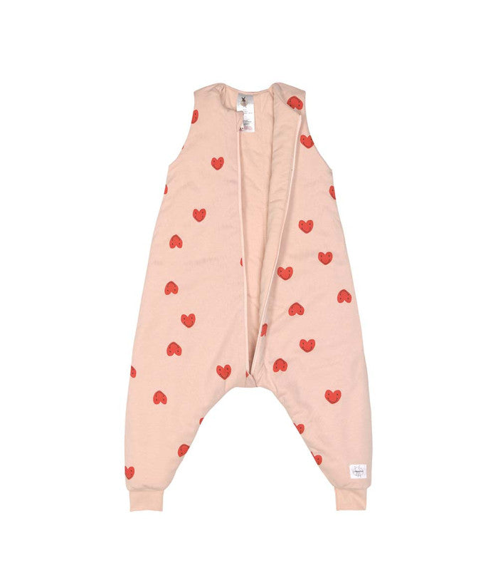 Lassig Saco de dormir con patas TOG 2.5 Corazones Rosa