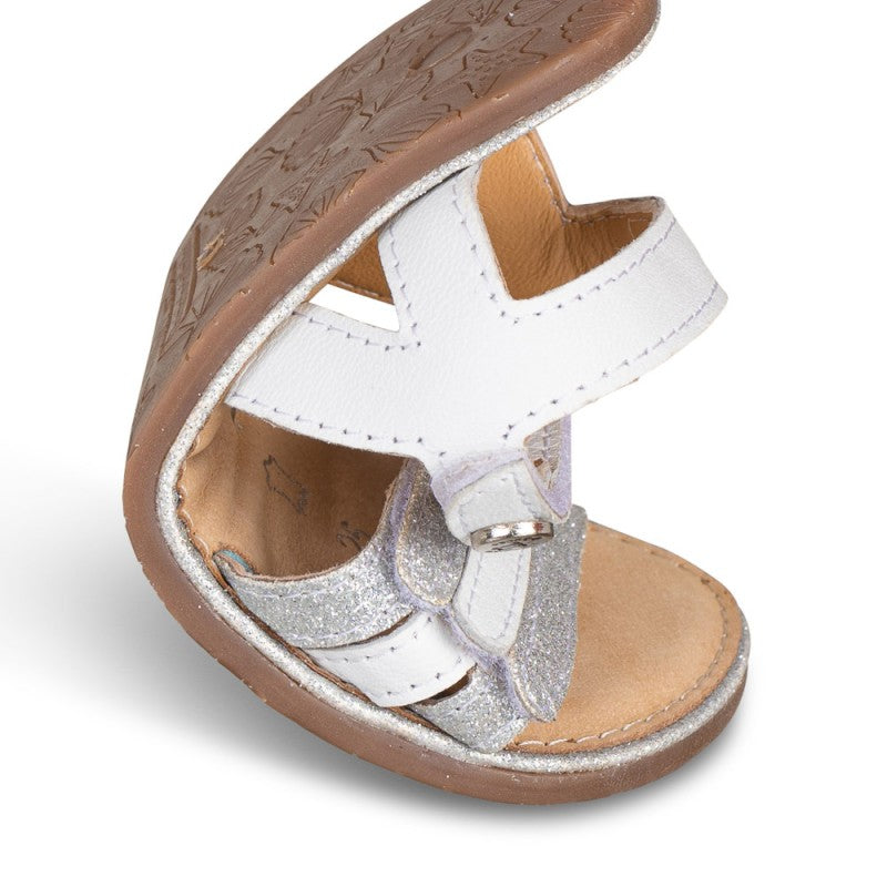 Chetto Barefoot Sandália em pele - Branco