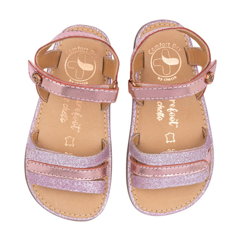 Chetto Barefoot Sandália em pele - Rosa