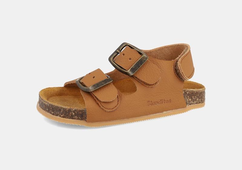 Sandálias Blanditos Murano Cuero em couro natural com sola flexível
