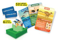 Detalhe das cartas de jogo do Skillmatics Reino Animal, mostrando exemplos de animais e as cartas de pista.