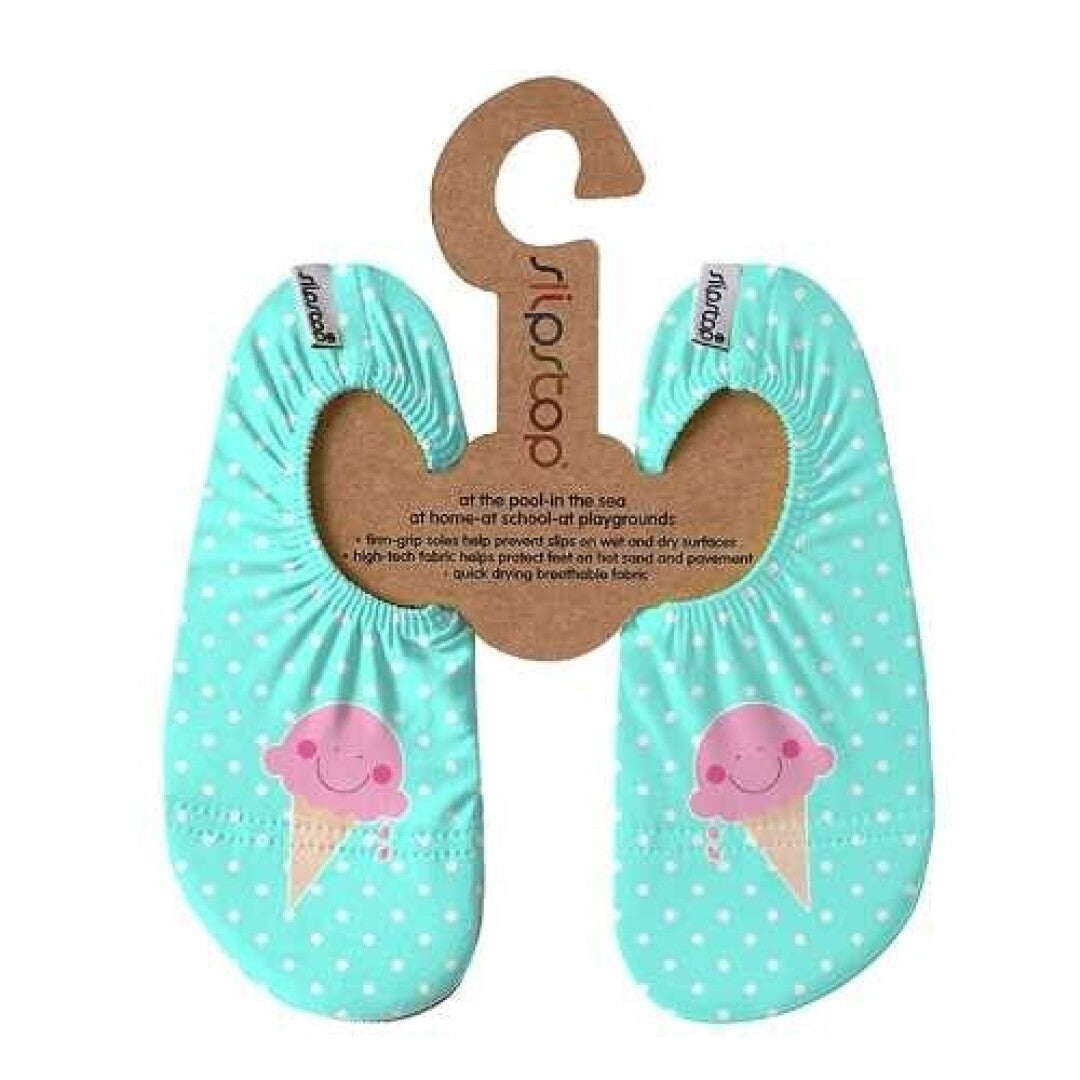 Sapatilhas Slip Stop modelo Yummy com design colorido e sola antiderrapante para crianças.