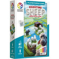 Caixa do jogo Smartgames Counting Sheep, mostrando as ovelhas, o tabuleiro e a informação do jogo.