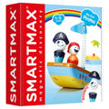 Caixa do SmartMax My First Pirates mostrando o navio pirata magnético e as figuras de piratas, ideal para crianças de 1 a 5 anos.