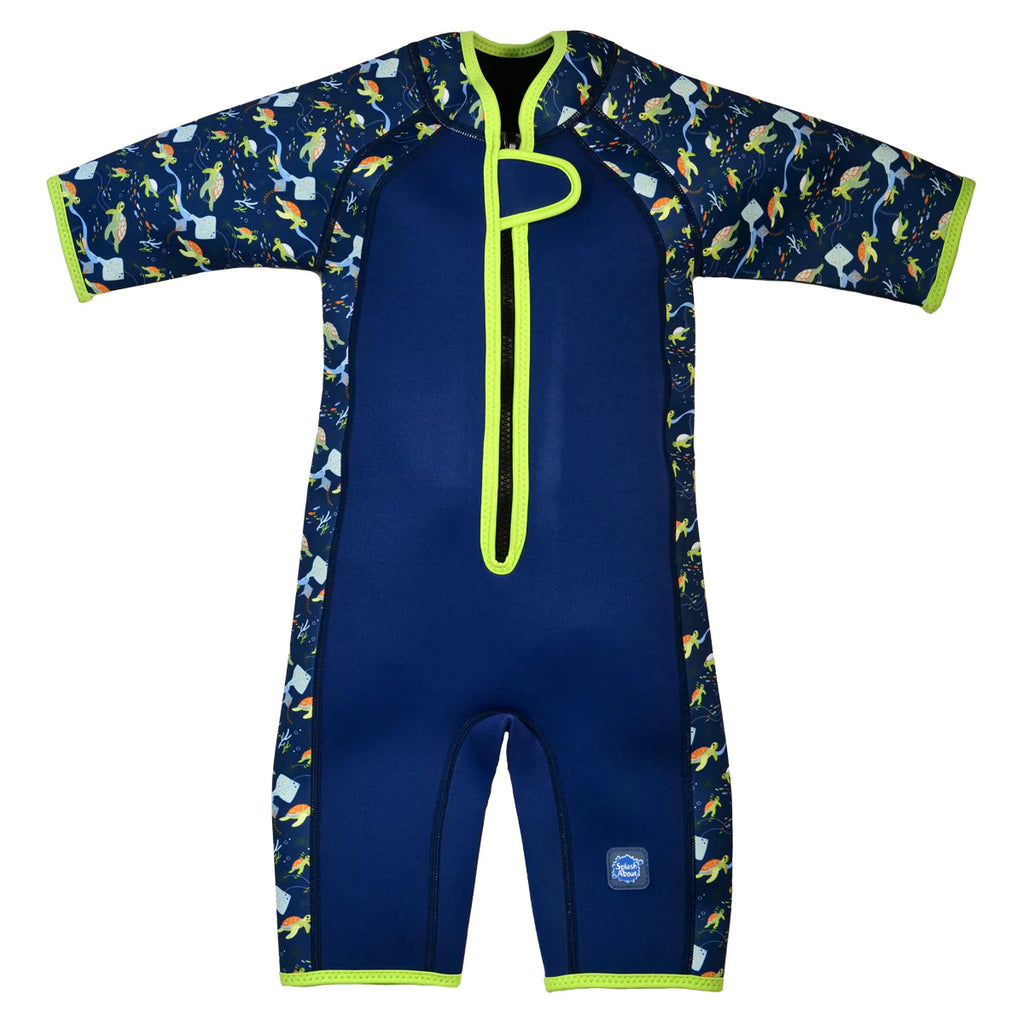Fato de praia térmico Splash About Shorty Wetsuit Turtle Tide em neoprene