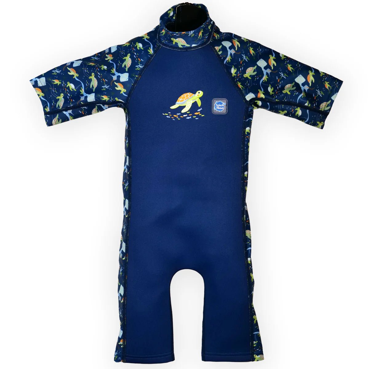 Fato térmico e de proteção solar Splash About UV Sun and Sea Suit no padrão Turtle Tide
