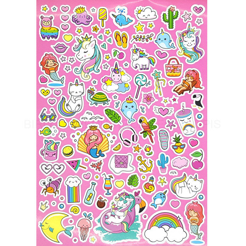 Libro para colorear Grafix A4 + pegatinas de Unicornios