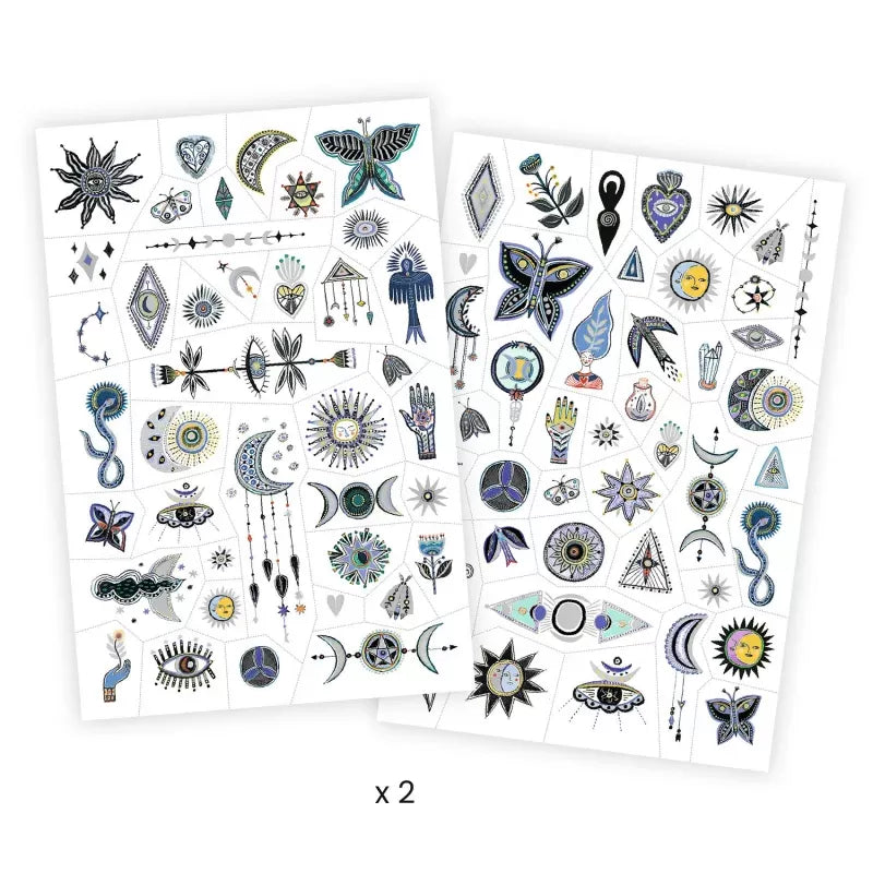 Djeco 50 Tatuagens Wicca Efeito Metalizado