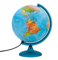 Globo educativo Tecnodidattica Night and Day de 25cm com mapa político e constelações iluminadas.