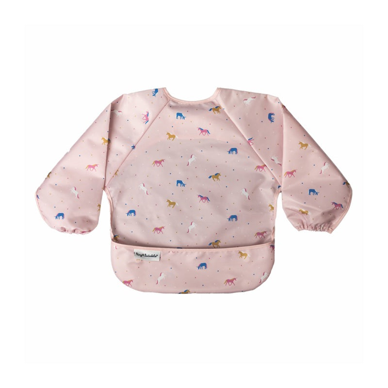 Tiny Twinkle Waterproof Unicorn Bib with Sleeves