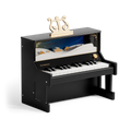 Piano inteligente infantil preto Topbright com teclas iluminadas e animação mecânica
