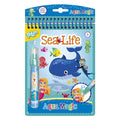 Embalagem do Livro de Colorir Totum Aquamagic tema Vida Marinha com caneta mágica.