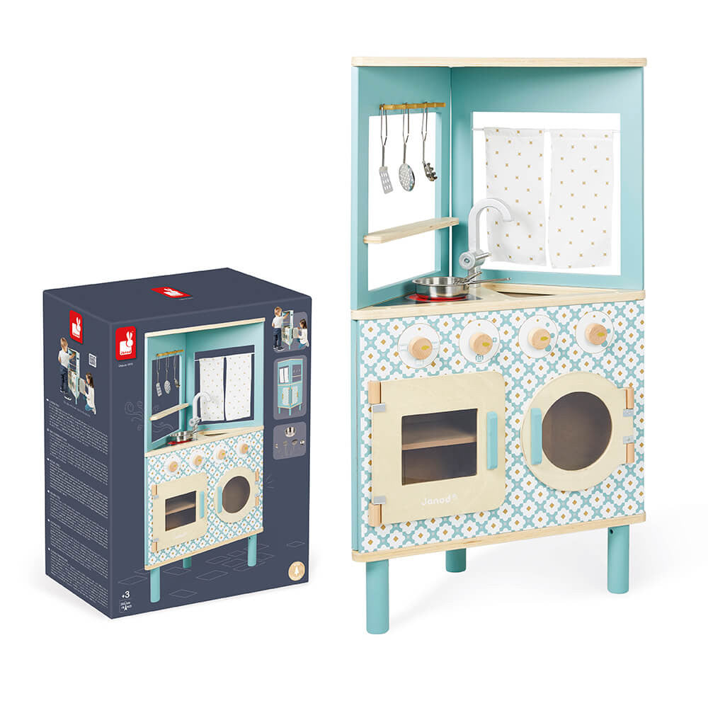 Janod Triangular Kitchen in blue