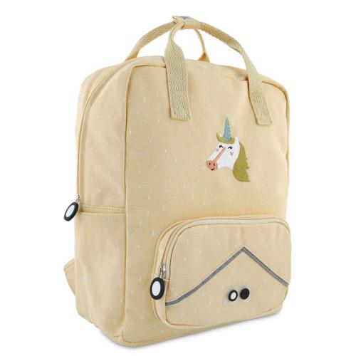 Mochila infantil escolar grande unicórnio Trixie rosa com pormenores refletores