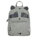Mochila infantil Trixie Mr Racoon em tom cinzento salpicado com orelhas em relevo e fecho peitoral