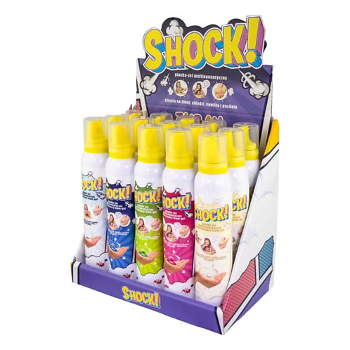 Embalagem de Tuban Espuma Sensorial Perfumada 200ml com efeito estaladiço para crianças.